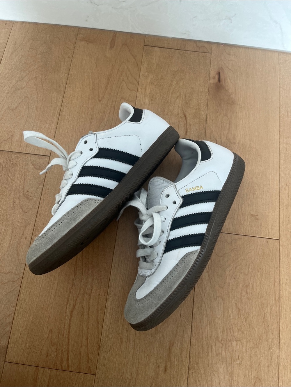 adidas Samba Sneakers in White, Black and Gray size 5US - Picture 5 of 6